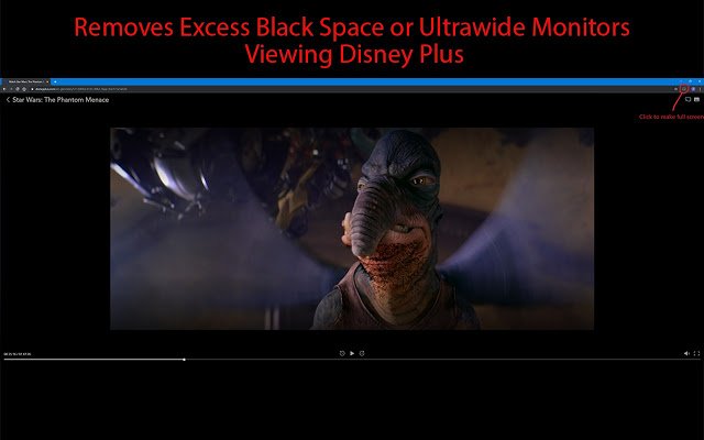 Disney Plus Ultrawide Fullscreen Support