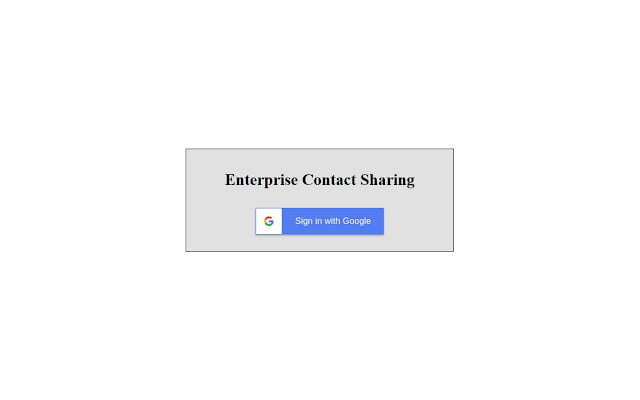 Enterprise Contact Sharing