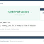 Tumblr Post Controls